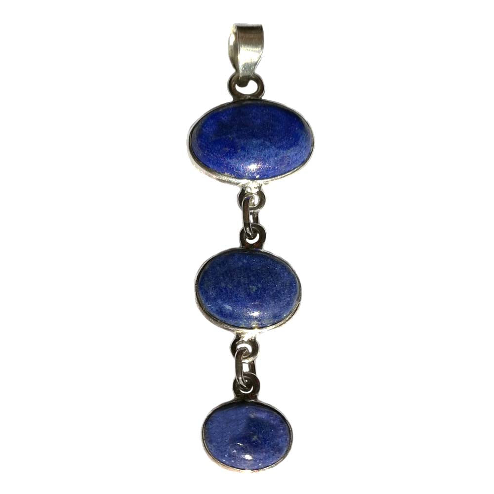 Pendentif lapis-lazuli en argent massif 925