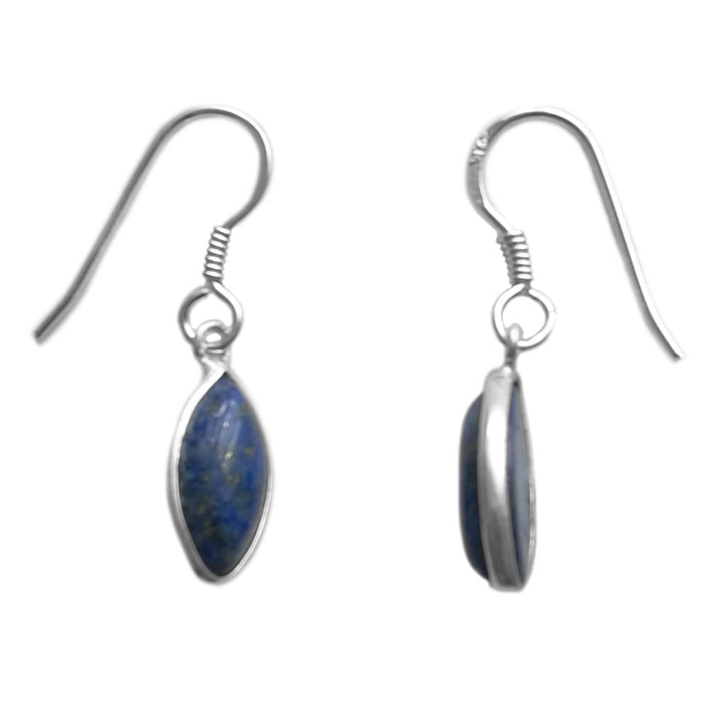 Boucles d’oreilles lapis-lazuli en argent massif 925