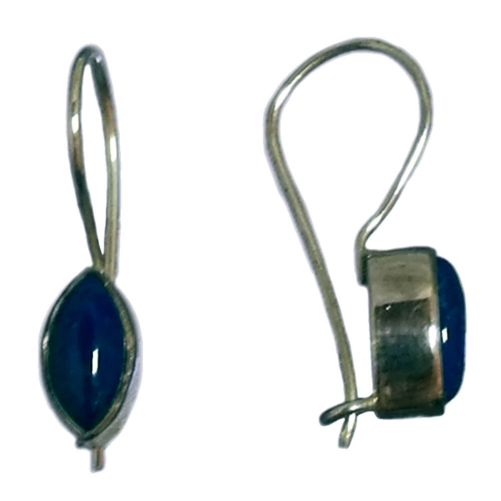 Boucles d’oreilles lapis-lazuli en argent massif 925