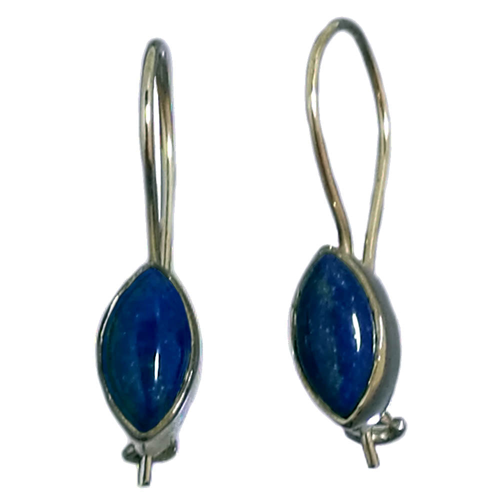 Boucles d’oreilles lapis-lazuli en argent massif 925