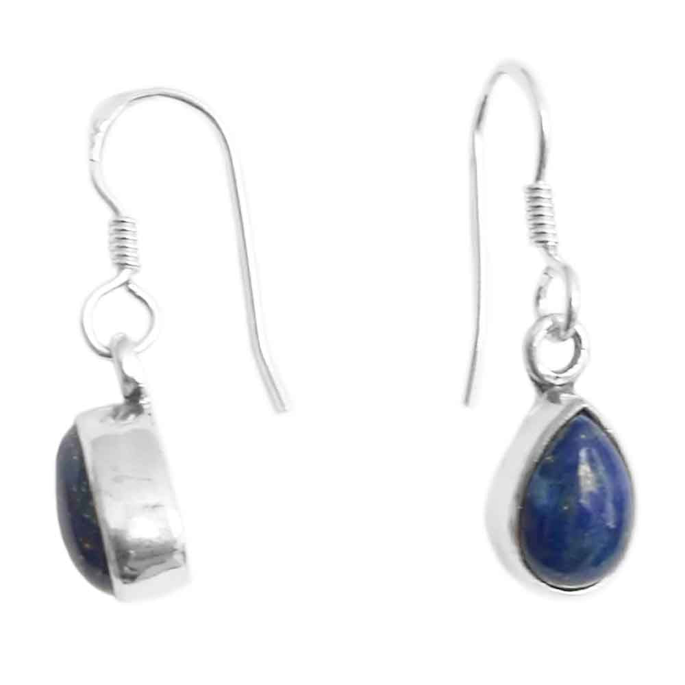 Boucles d’oreilles lapis-lazuli en argent massif 925