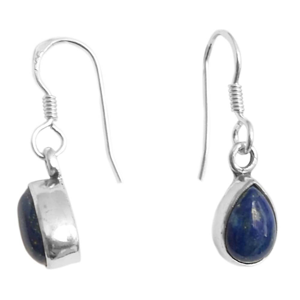 Boucles d’oreilles lapis-lazuli en argent massif 925