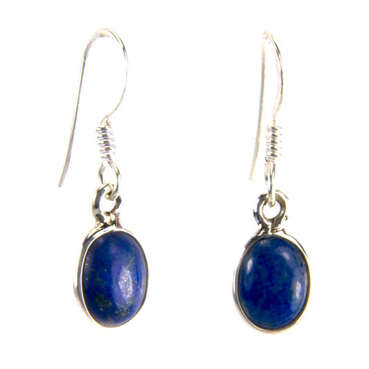 Boucles d’oreilles lapis-lazuli en argent massif 925