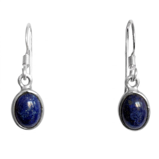 Boucles d’oreilles lapis-lazuli en argent massif 925