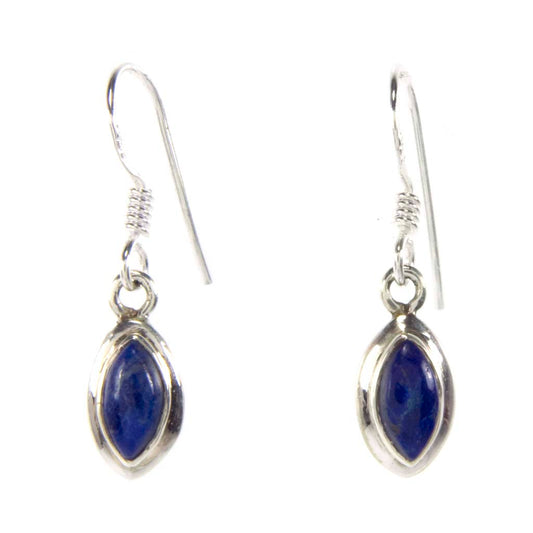 Boucles d’oreilles lapis-lazuli en argent massif 925