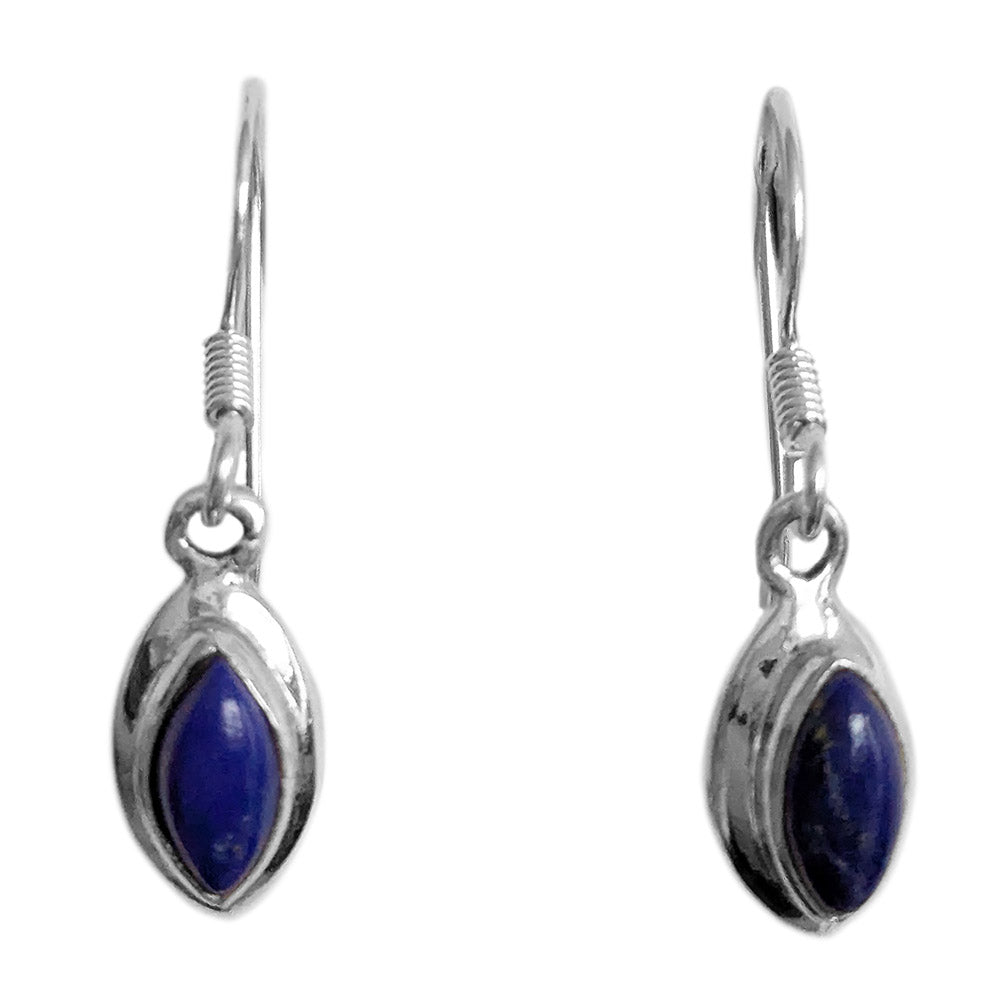 Boucles d’oreilles lapis-lazuli en argent massif 925