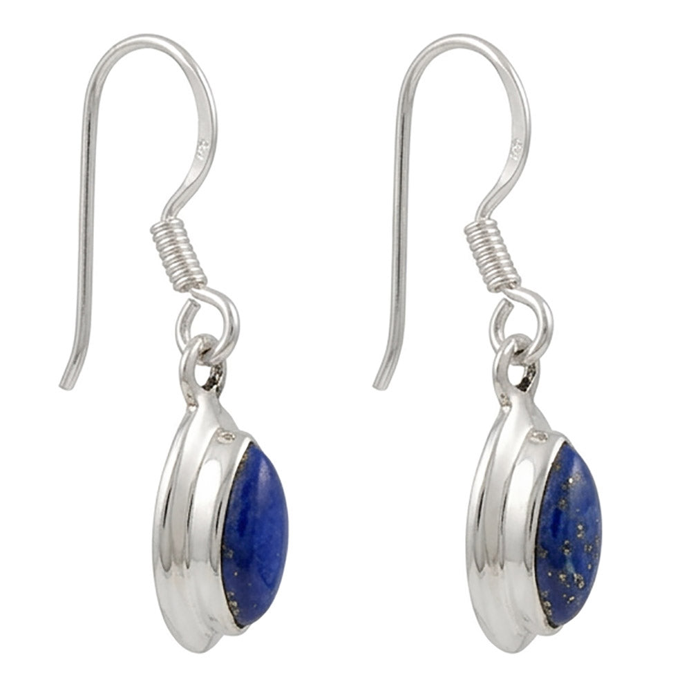 Boucles d’oreilles lapis-lazuli en argent massif 925