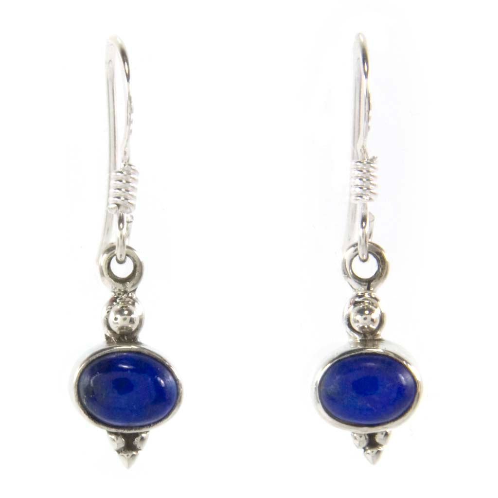 Boucles d’oreilles lapis-lazuli en argent massif 925