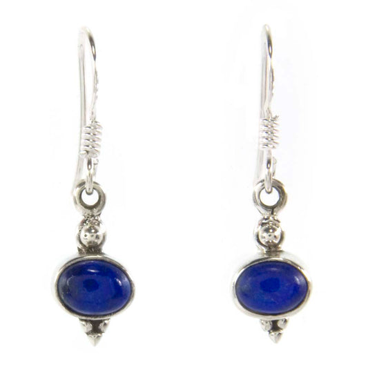 Lapis lazuli sterling silver earrings