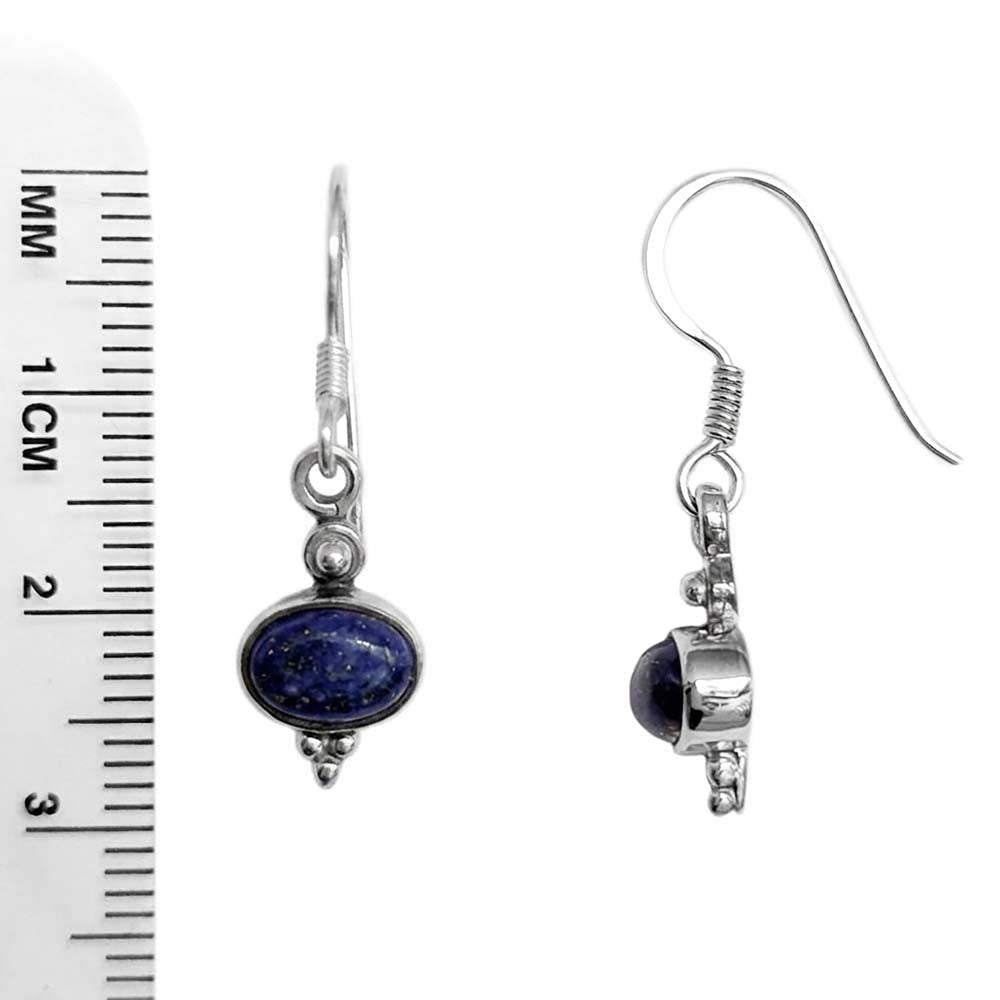 Boucles d’oreilles lapis-lazuli en argent massif 925