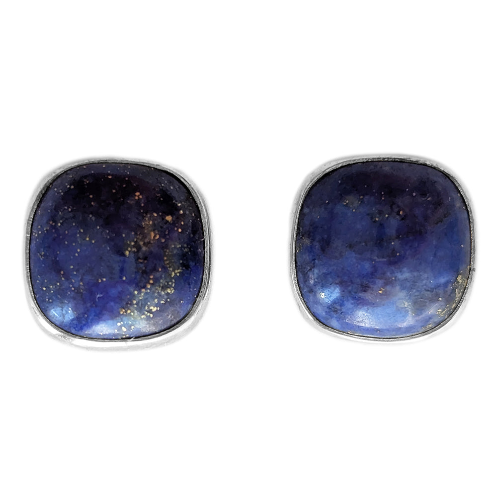 Clous d’oreilles lapis-lazuli en argent massif 925