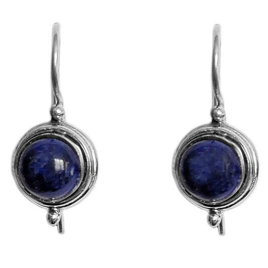 Lapis lazuli sterling silver earrings