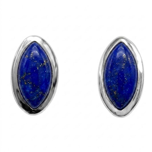 Clous d’oreilles lapis-lazuli en argent massif 925