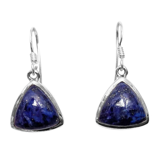 Lapis lazuli sterling silver drop earrings