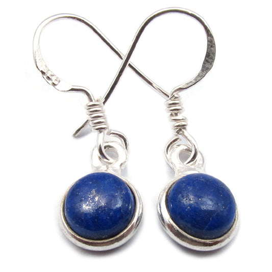 Boucles d’oreilles lapis-lazuli en argent massif 925