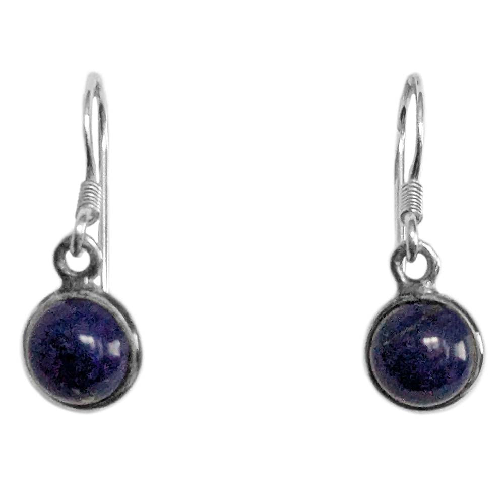 Boucles d’oreilles lapis-lazuli en argent massif 925