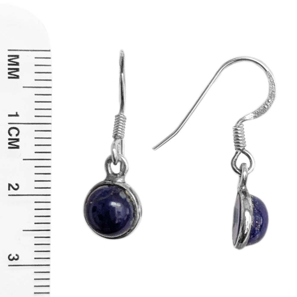 Boucles d’oreilles lapis-lazuli en argent massif 925