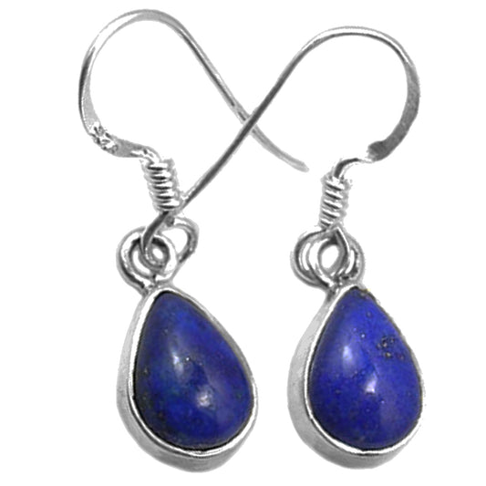 Boucles d’oreilles lapis-lazuli en argent massif 925