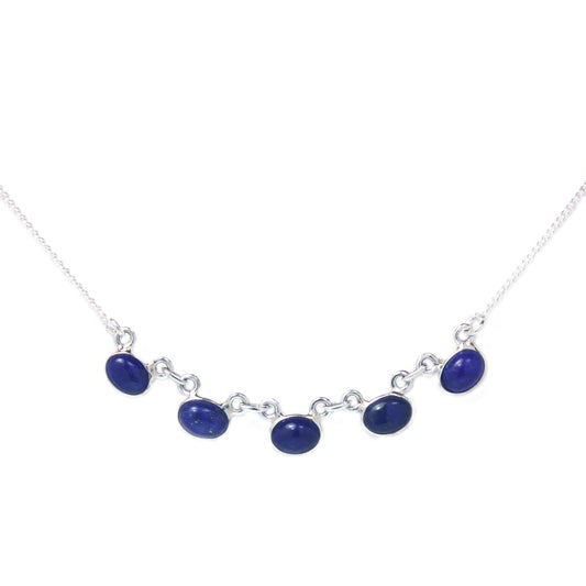 Collier lapis-lazuli en argent massif 925