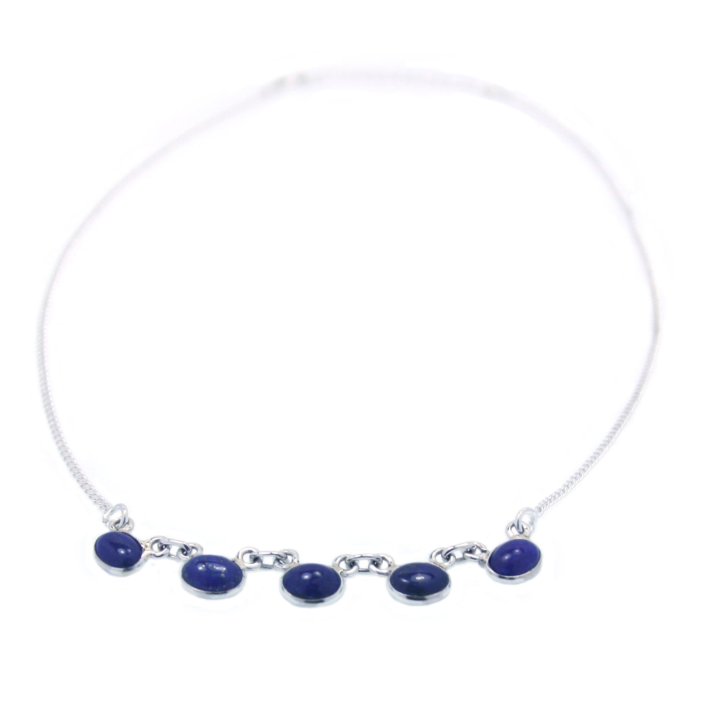 Collier lapis-lazuli en argent massif 925