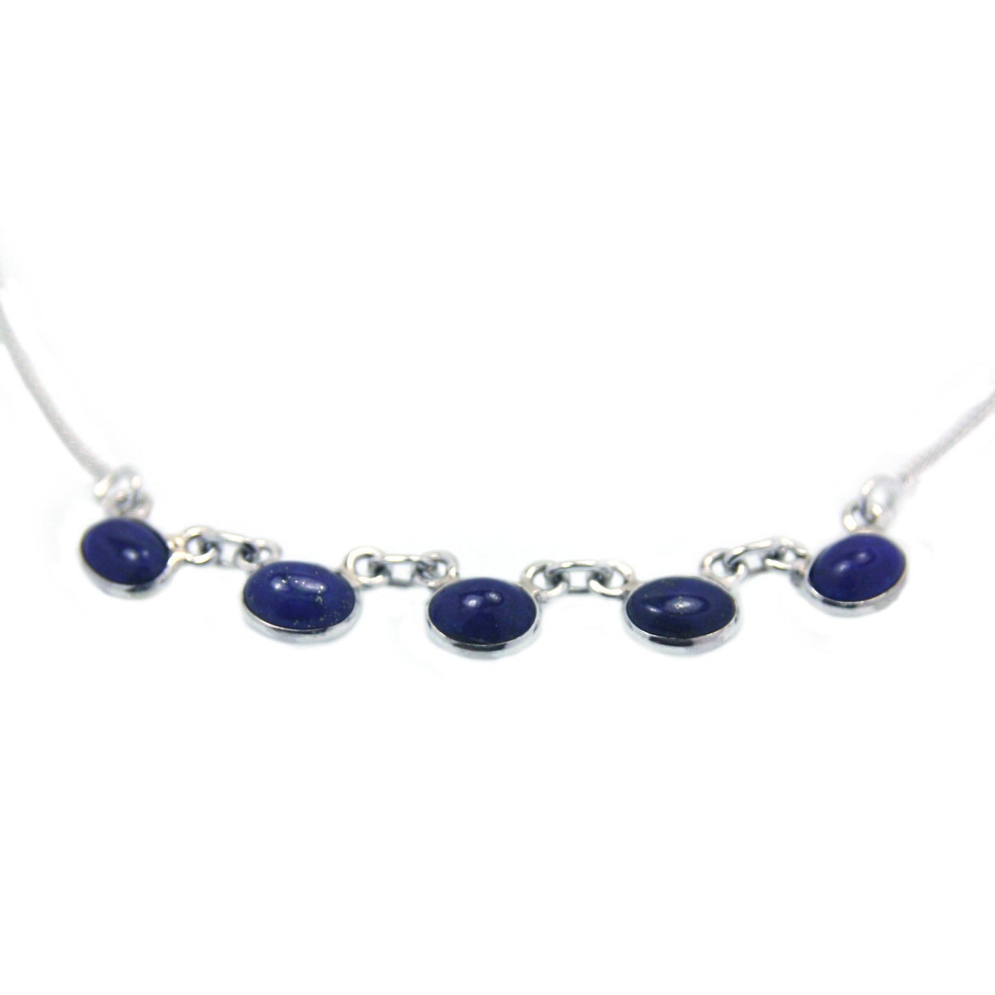 Collier lapis-lazuli en argent massif 925