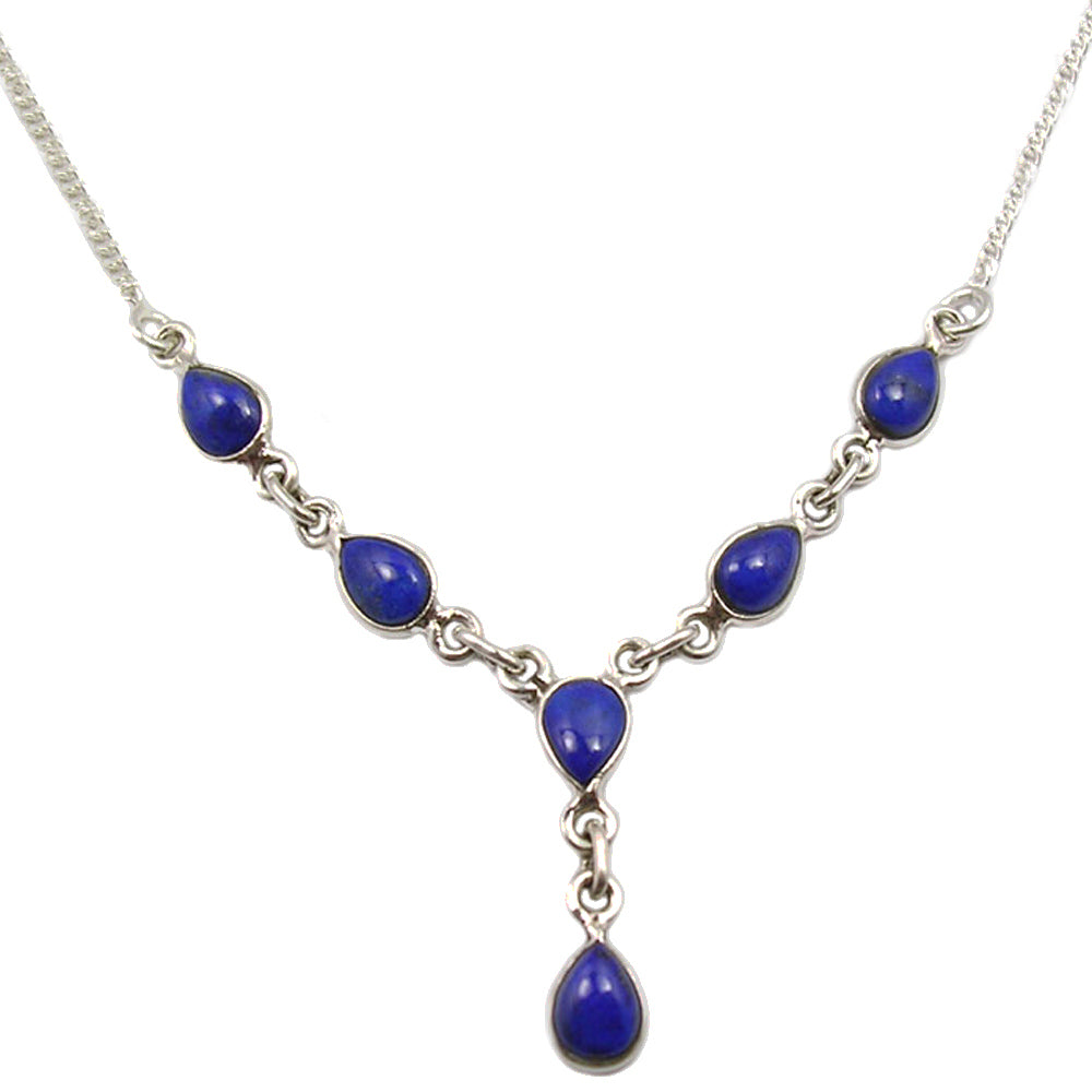 Collier lapis-lazuli en argent massif 925