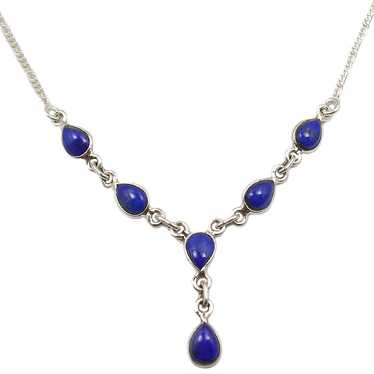 Collier lapis-lazuli en argent massif 925