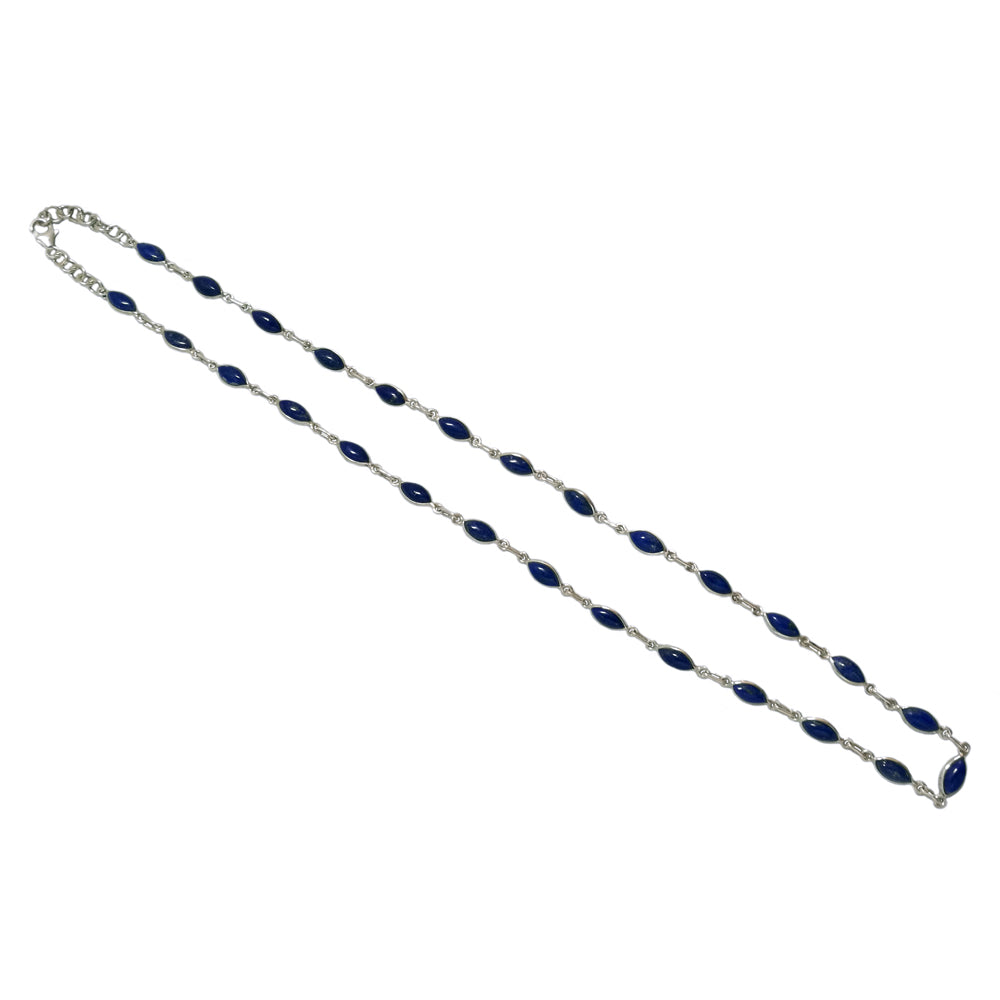 Collier lapis-lazuli en argent massif 925