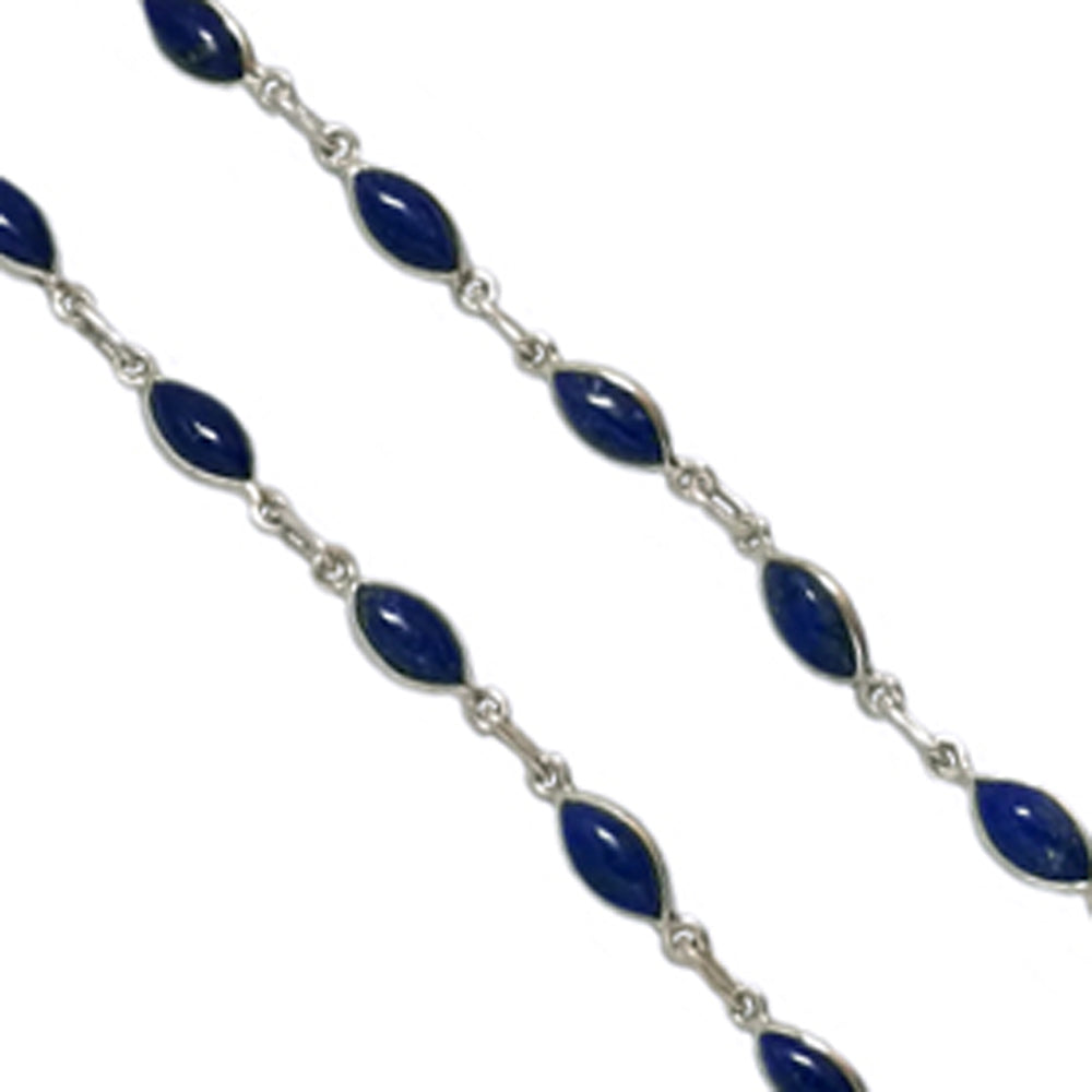 Collier lapis-lazuli en argent massif 925