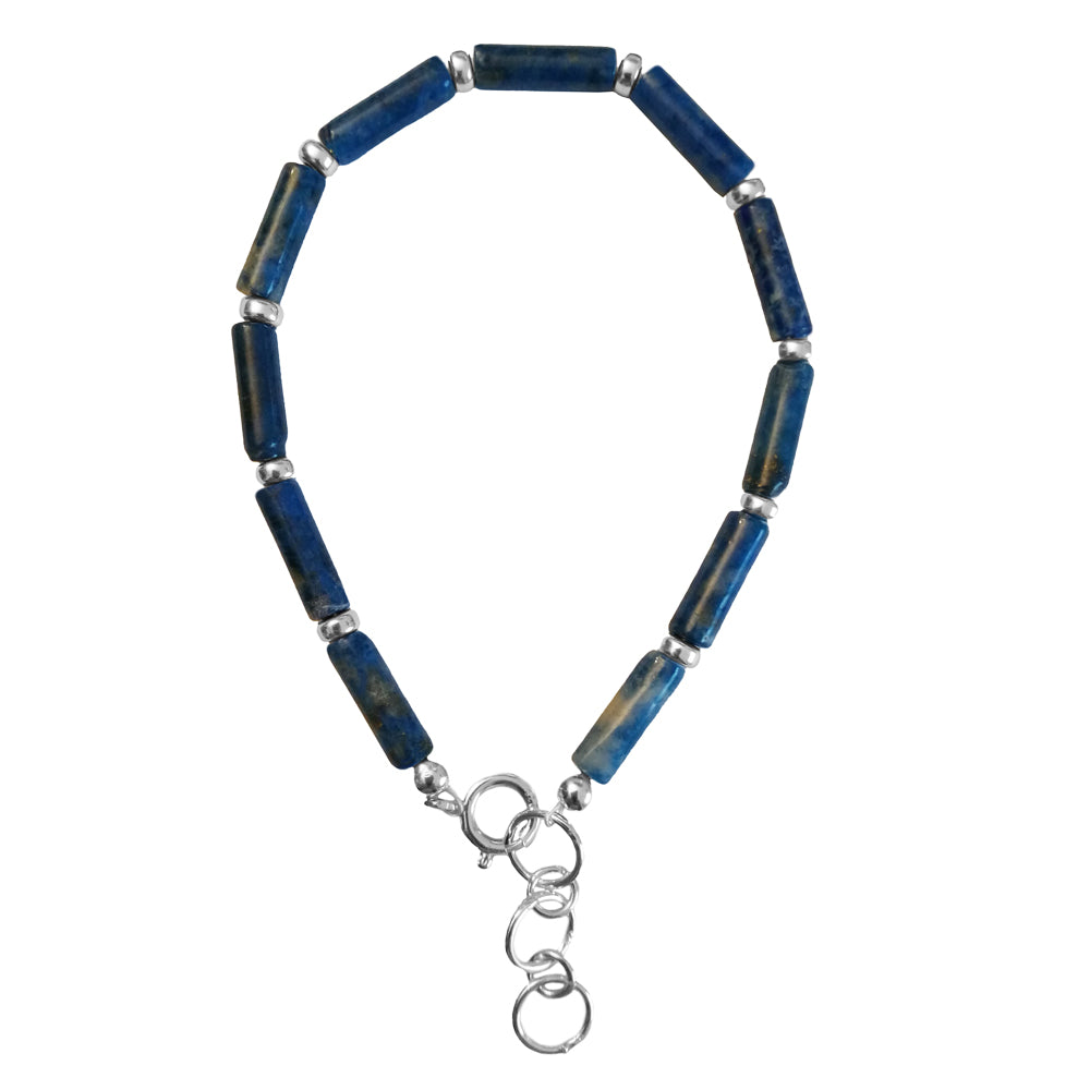 Lapis lazuli sterling silver bracelet