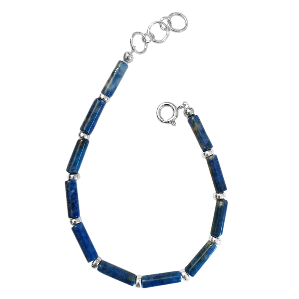 Lapis lazuli sterling silver bracelet