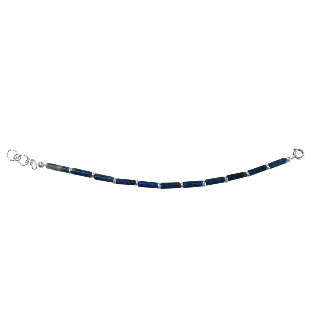 Lapis lazuli sterling silver bracelet