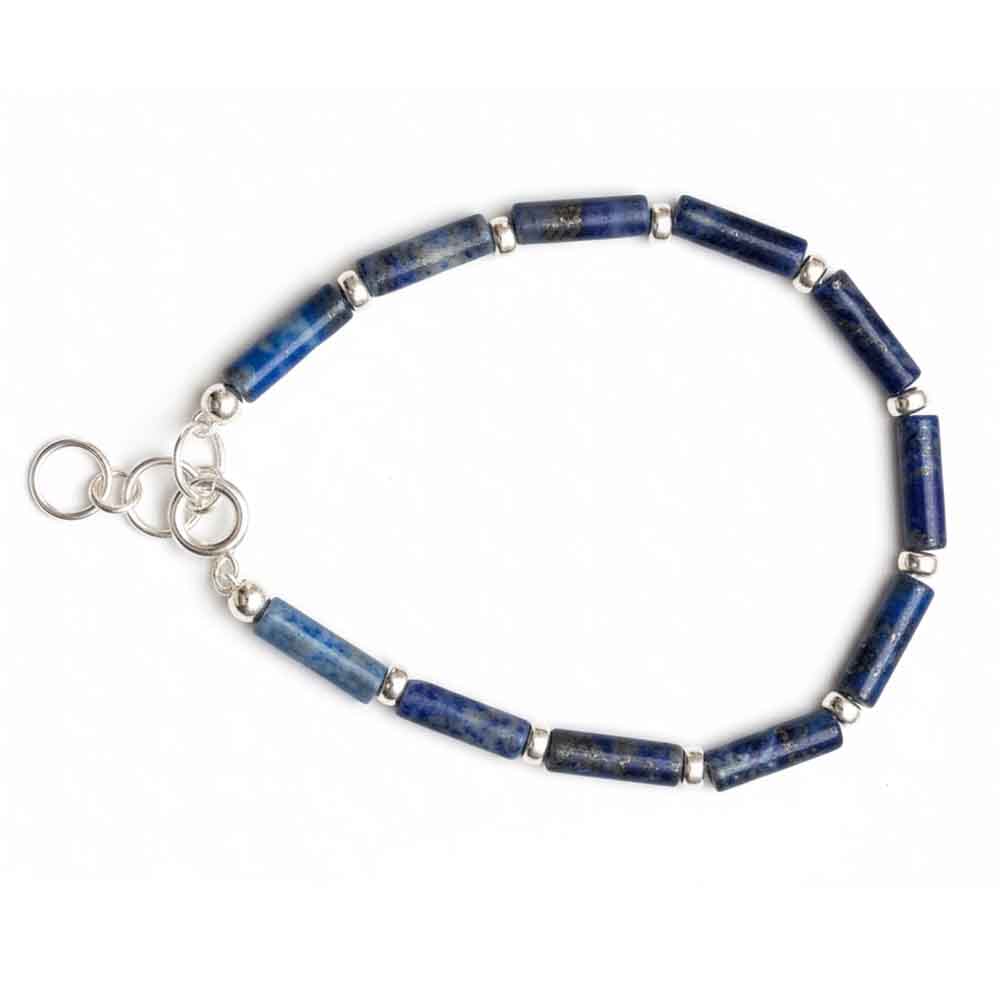 Lapis lazuli sterling silver bracelet