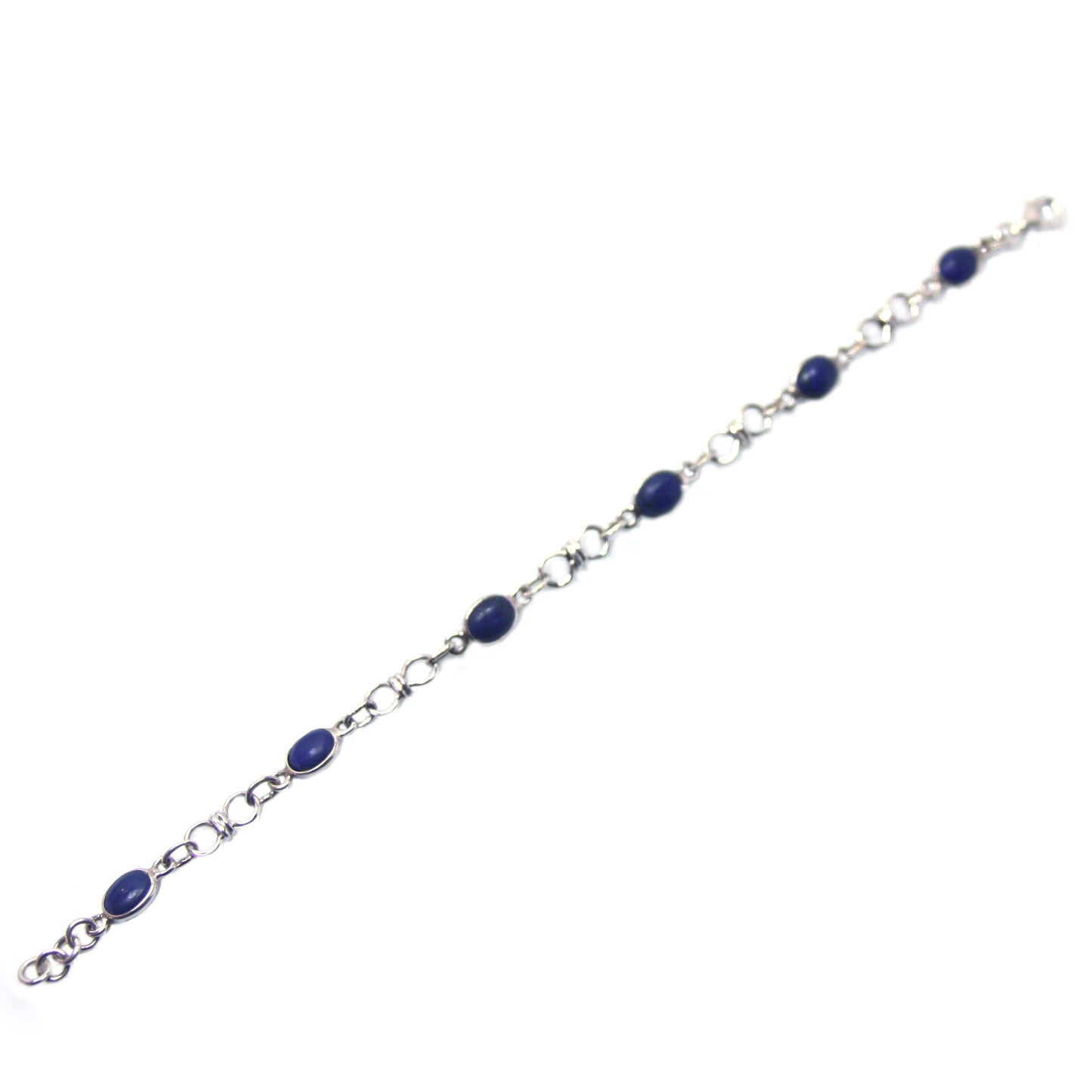 Bracelet lapis-lazuli en argent massif 925