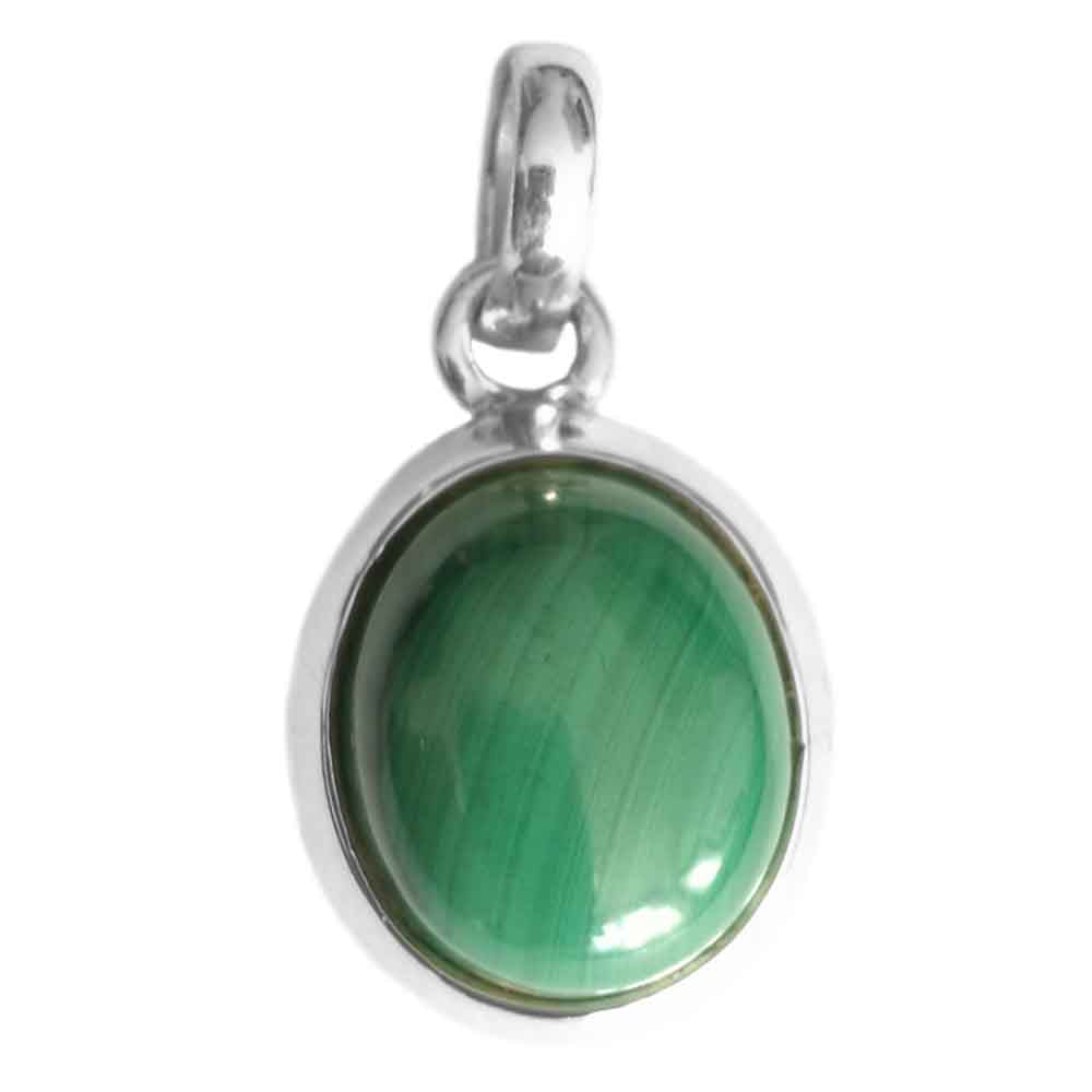 Pendentif malachite en argent massif 925