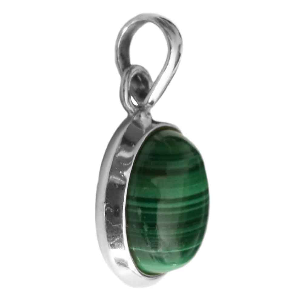 Pendentif malachite en argent massif 925