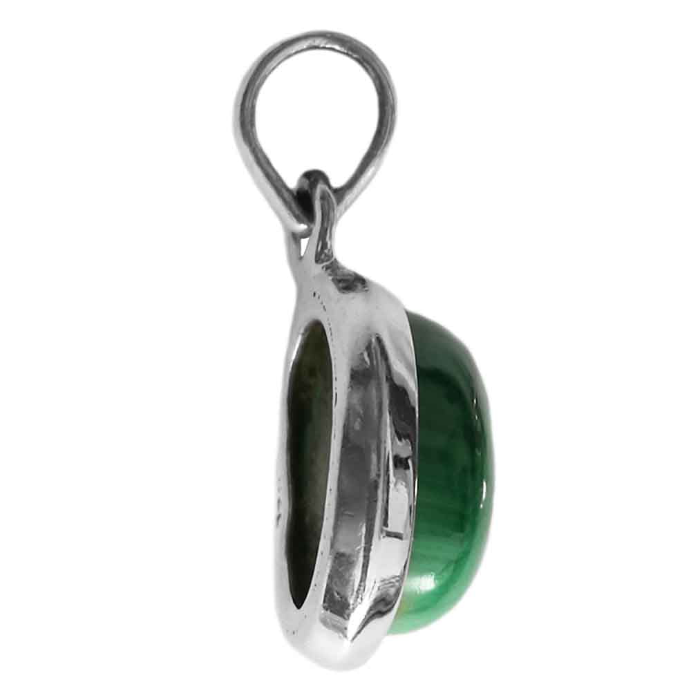 Pendentif malachite en argent massif 925