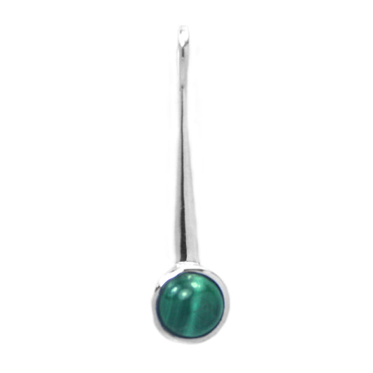 Malachite pendant in sterling silver 925