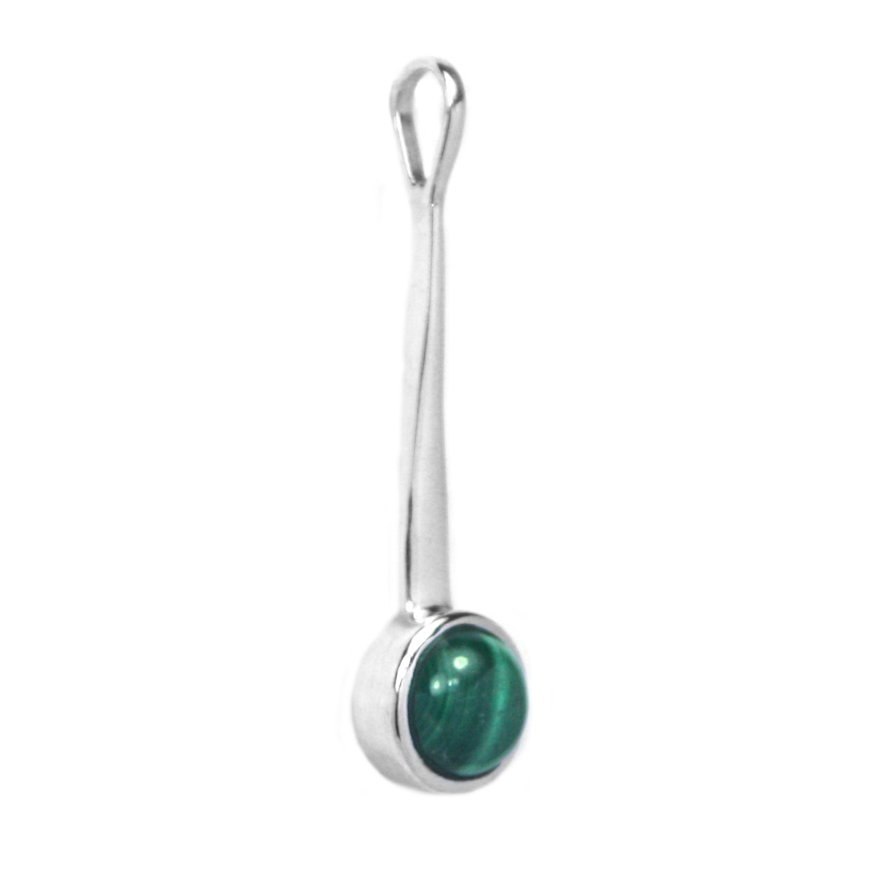 Pendentif malachite en argent massif 925