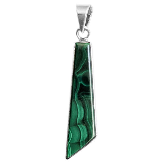 Malachite sterling silver pendant