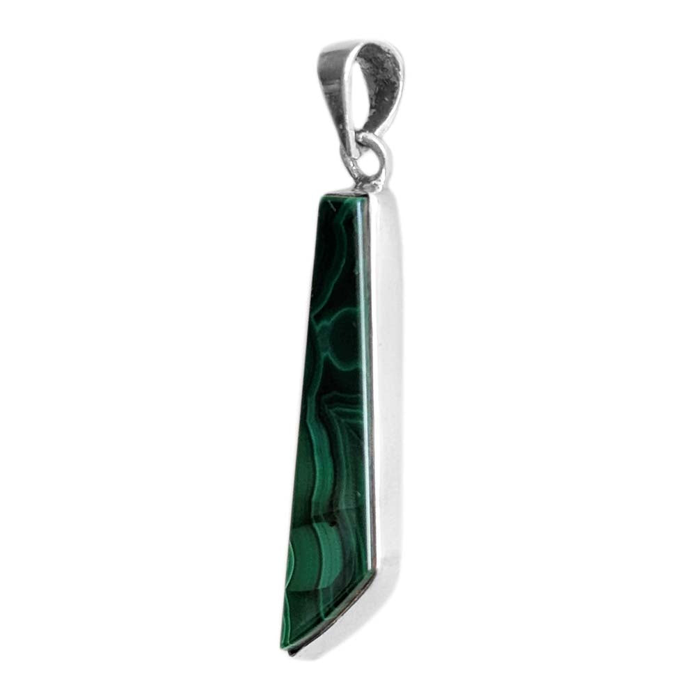 Malachite sterling silver pendant