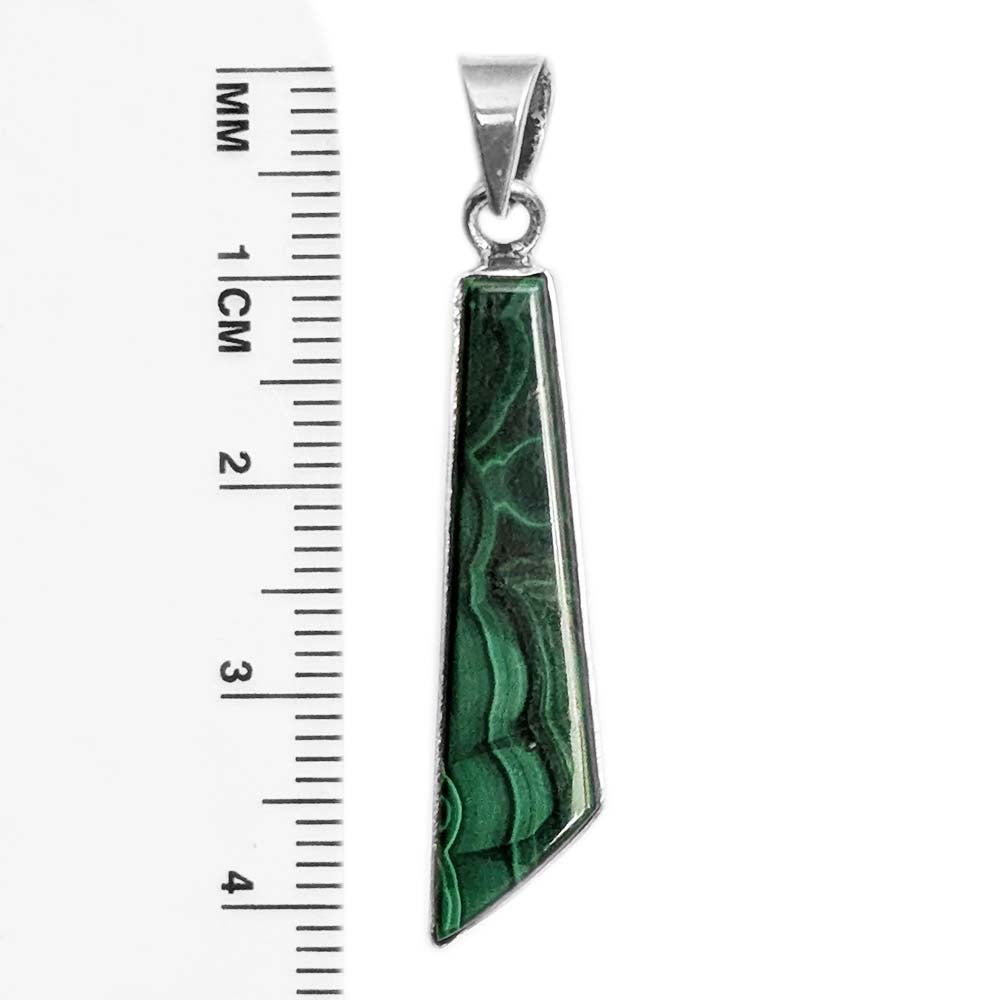 Malachite sterling silver pendant