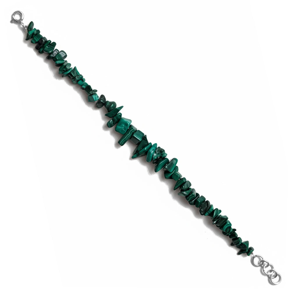 Malachite sterling silver bracelet