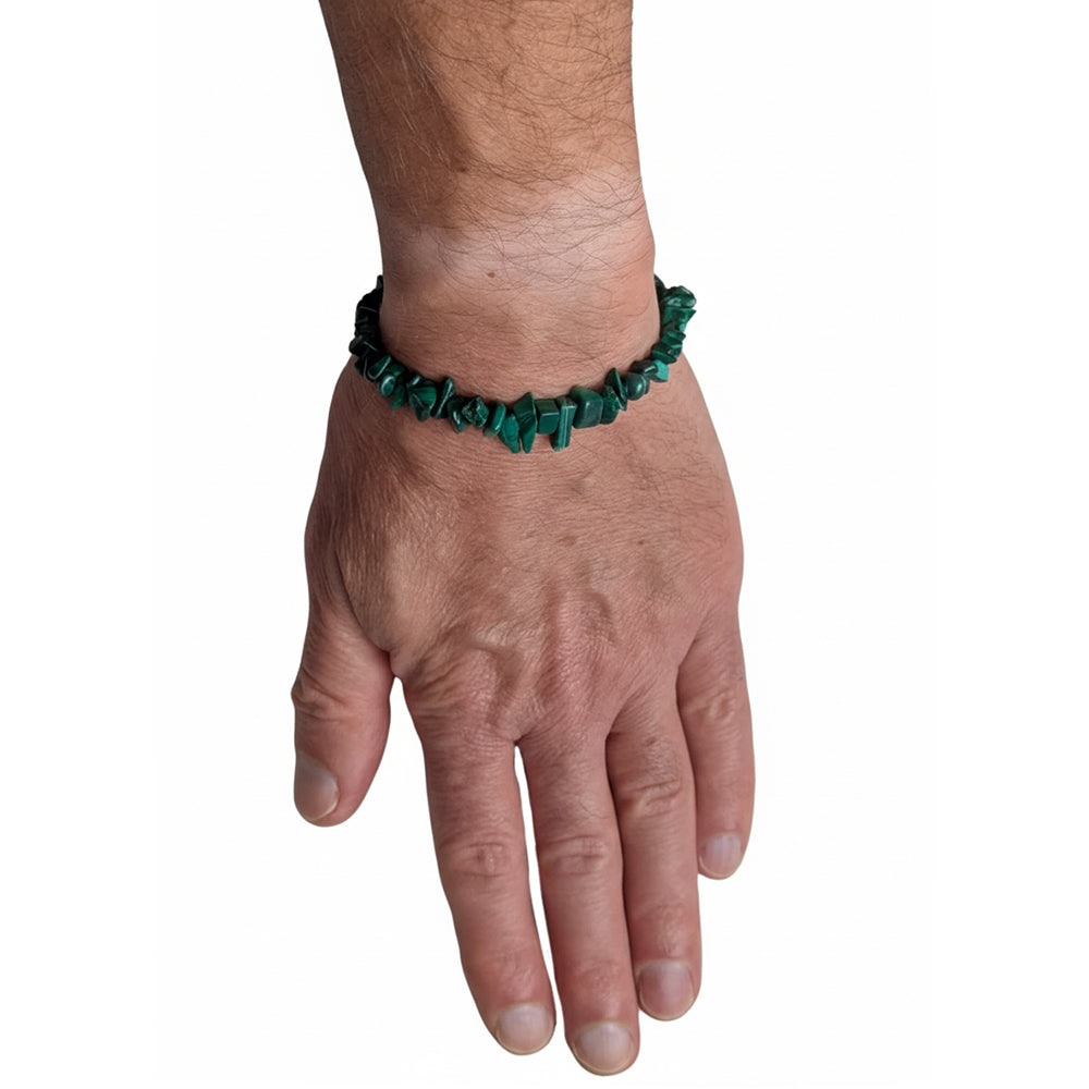 Malachite sterling silver bracelet