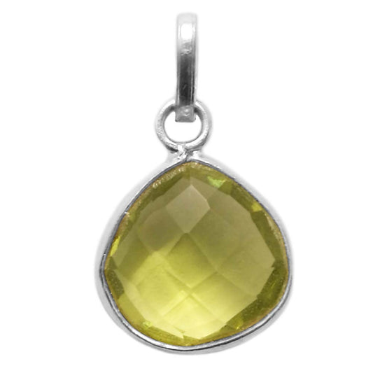 Pendentif péridot en argent massif 925