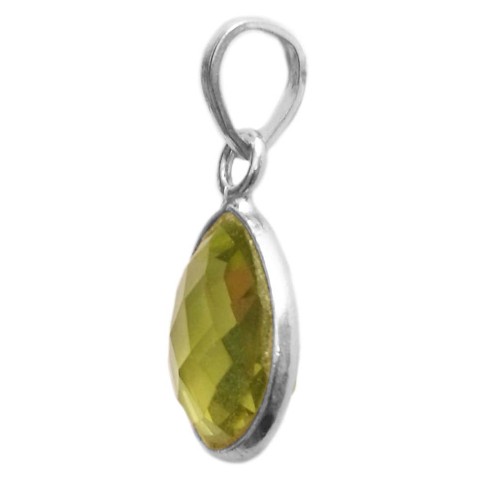 Pendentif péridot en argent massif 925