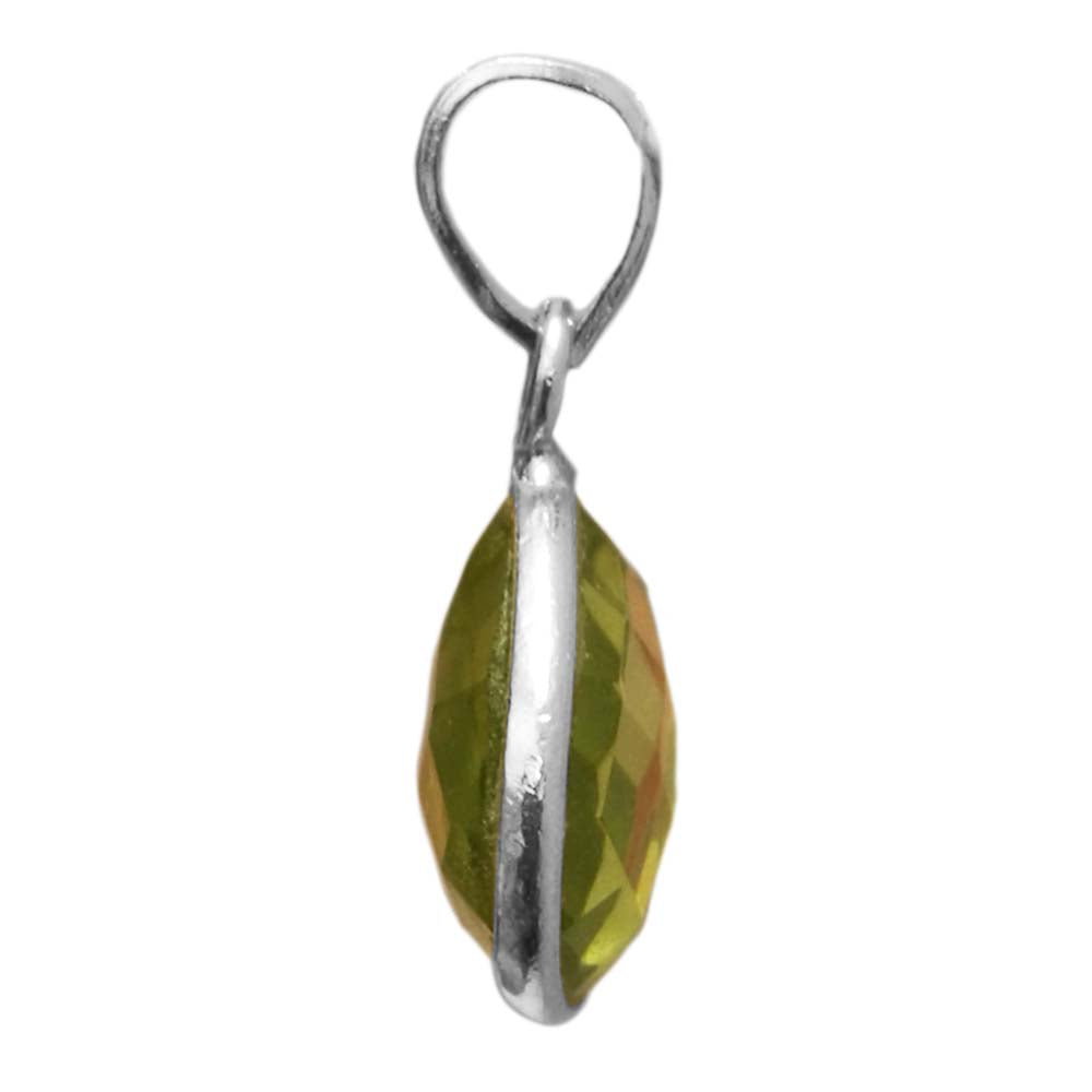 Pendentif péridot en argent massif 925