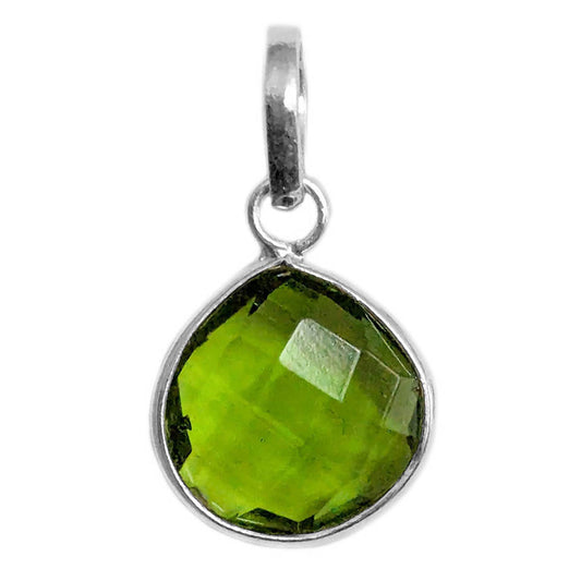 Pendentif péridot en argent massif 925