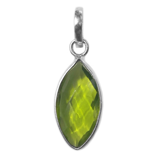 Pendentif péridot argent sterling 925 plaqué or Pendentif péridot argent sterling 925 plaqué or