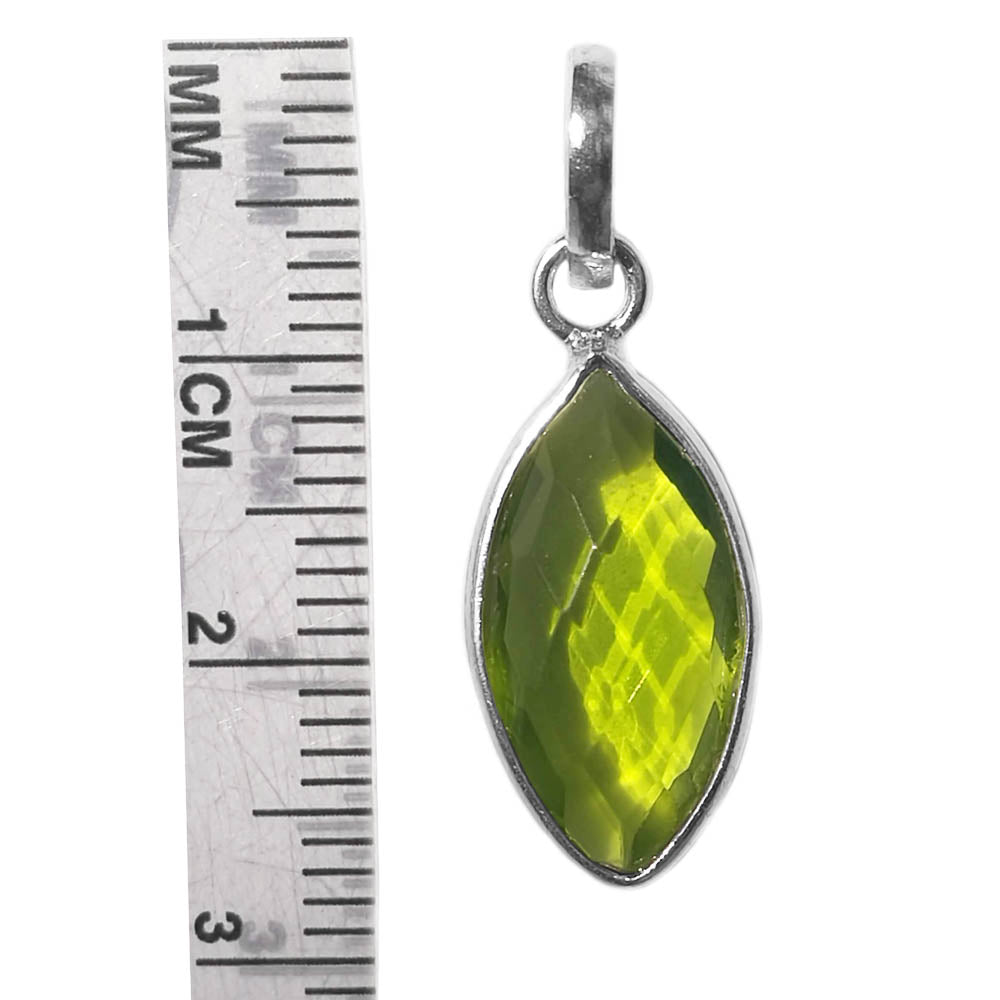 Peridot sterling silver pendant